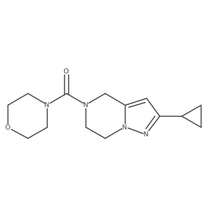 (2-cyclopropyl-6,7-dihydropyrazolo[1,5-a]pyrazin-5(4H)-yl)(morpholino)methanone结构式