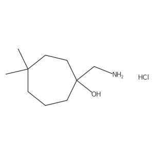 1-(Aminomethyl)-4,4-dimethylcycloheptan-1-ol hydrochloride结构式