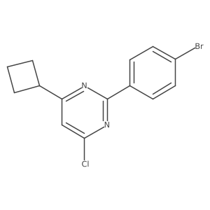 2-(4-Bromophenyl)-4-chloro-6-cyclobutylpyrimidine结构式