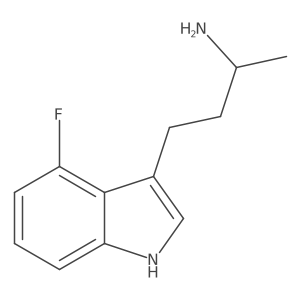 (2R)-4-(4-Fluoro-1H-indol-3-yl)butan-2-amine结构式