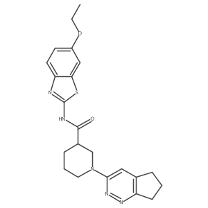 1-{5H,6H,7H-cyclopenta[c]pyridazin-3-yl}-N-(6-ethoxy-1,3-benzothiazol-2-yl)piperidine-3-carboxamide结构式