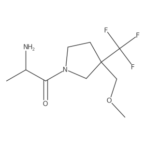 2-Amino-1-(3-(methoxymethyl)-3-(trifluoromethyl)pyrrolidin-1-yl)propan-1-one结构式