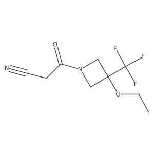 3-(3-Ethoxy-3-(trifluoromethyl)azetidin-1-yl)-3-oxopropanenitrile Structure