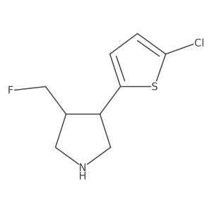 3-(5-Chlorothiophen-2-yl)-4-(fluoromethyl)pyrrolidine Structure