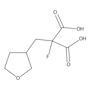 2-Fluoro-2-[(oxolan-3-yl)methyl]propanedioic acid Structure