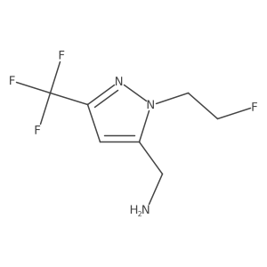 (1-(2-fluoroethyl)-3-(trifluoromethyl)-1H-pyrazol-5-yl)methanamine Structure