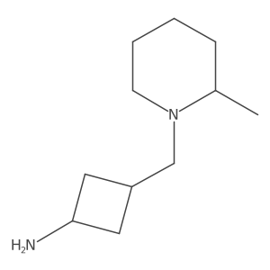 (1r,3r)-3-[(2-Methylpiperidin-1-yl)methyl]cyclobutan-1-amine Structure