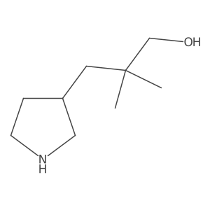 2,2-Dimethyl-3-(pyrrolidin-3-yl)propan-1-ol Structure