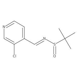 (S,E)-N-((3-Chloropyridin-4-YL)methylene)-2-methylpropane-2-sulfinamide结构式