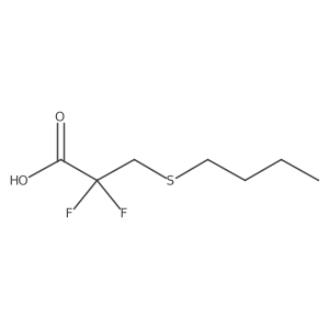 3-(Butylsulfanyl)-2,2-difluoropropanoic acid Structure