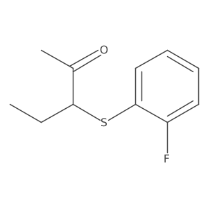 3-[(2-Fluorophenyl)sulfanyl]pentan-2-one结构式