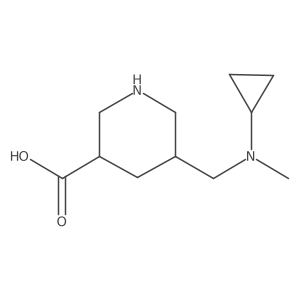 5-{[Cyclopropyl(methyl)amino]methyl}piperidine-3-carboxylic acid Structure
