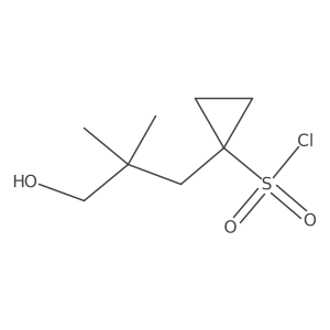 1-(3-Hydroxy-2,2-dimethylpropyl)cyclopropane-1-sulfonyl chloride结构式