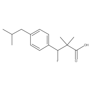 3-Fluoro-2,2-dimethyl-3-[4-(2-methylpropyl)phenyl]propanoic acid Structure