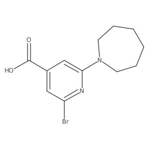 2-(Azepan-1-yl)-6-bromopyridine-4-carboxylic acid Structure