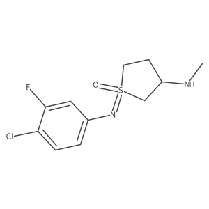 1-[(4-Chloro-3-fluorophenyl)imino]-3-(methylamino)-1lambda6-thiolan-1-one结构式