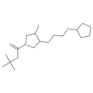 Tert-butyl 3-[2-(cyclopentyloxy)ethoxy]-4-iodopyrrolidine-1-carboxylate Structure