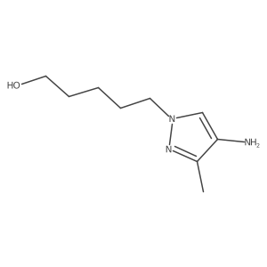 5-(4-amino-3-methyl-1H-pyrazol-1-yl)pentan-1-ol结构式