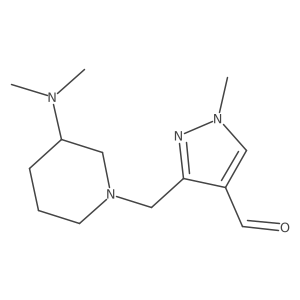 3-{[3-(dimethylamino)piperidin-1-yl]methyl}-1-methyl-1H-pyrazole-4-carbaldehyde Structure