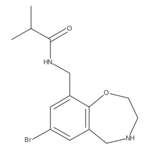 N-[(7-bromo-2,3,4,5-tetrahydro-1,4-benzoxazepin-9-yl)methyl]-2-methylpropanamide结构式