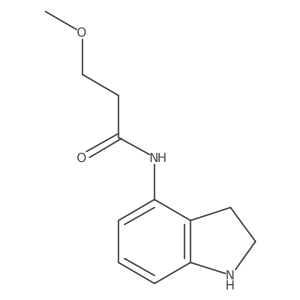 N-(2,3-dihydro-1H-indol-4-yl)-3-methoxypropanamide结构式