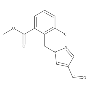 methyl 3-chloro-2-[(4-formyl-1H-pyrazol-1-yl)methyl]benzoate Structure
