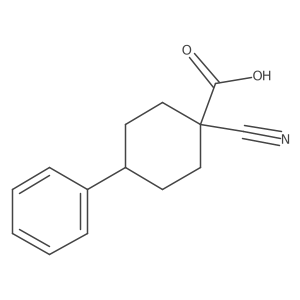 1-Cyano-4-phenylcyclohexane-1-carboxylic acid结构式