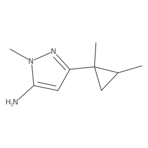 3-(1,2-dimethylcyclopropyl)-1-methyl-1H-pyrazol-5-amine结构式