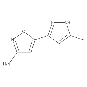 5-(5-methyl-1H-pyrazol-3-yl)-1,2-oxazol-3-amine Structure