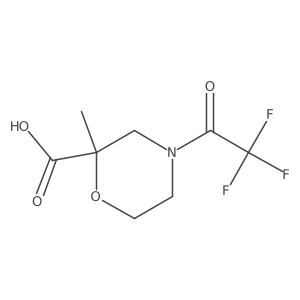 2-Methyl-4-(trifluoroacetyl)morpholine-2-carboxylic acid Structure