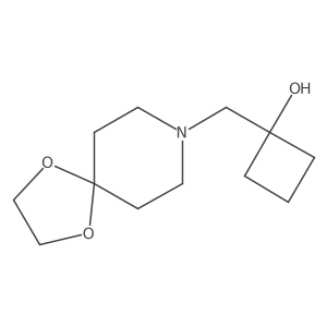 1-({1,4-Dioxa-8-azaspiro[4.5]decan-8-yl}methyl)cyclobutan-1-ol Structure