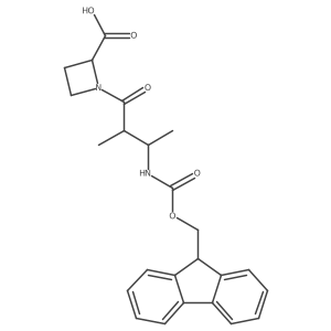 1-[3-({[(9H-fluoren-9-yl)methoxy]carbonyl}amino)-2-methylbutanoyl]azetidine-2-carboxylic acid Structure