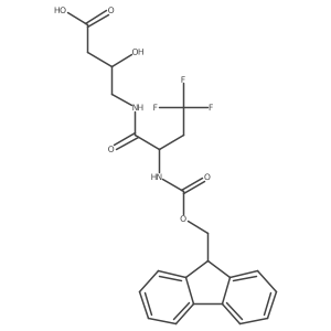 4-[2-({[(9H-fluoren-9-yl)methoxy]carbonyl}amino)-4,4,4-trifluorobutanamido]-3-hydroxybutanoic acid结构式