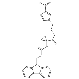 1-(2-{[1-({[(9H-fluoren-9-yl)methoxy]carbonyl}amino)cyclopropyl]formamido}ethyl)-1H-imidazole-4-carboxylic acid结构式