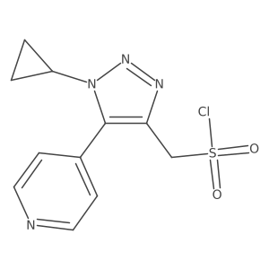 [1-cyclopropyl-5-(pyridin-4-yl)-1H-1,2,3-triazol-4-yl]methanesulfonyl chloride Structure