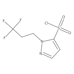 1-(3,3,3-trifluoropropyl)-1H-pyrazole-5-sulfonyl chloride结构式