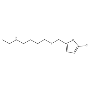 (4-{[(5-Chlorofuran-2-yl)methyl]sulfanyl}butyl)(ethyl)amine结构式