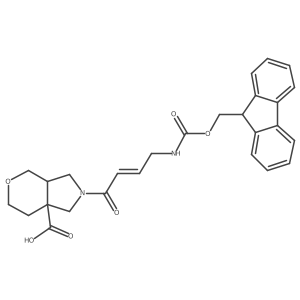 rac-(3aR,7aR)-2-[4-({[(9H-fluoren-9-yl)methoxy]carbonyl}amino)but-2-enoyl]-octahydropyrano[3,4-c]pyrrole-7a-carboxylic acid Structure
