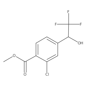 methyl 2-chloro-4-[(1R)-2,2,2-trifluoro-1-hydroxyethyl]benzoate结构式