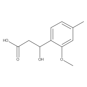 (3R)-3-hydroxy-3-(2-methoxy-4-methylphenyl)propanoic acid结构式
