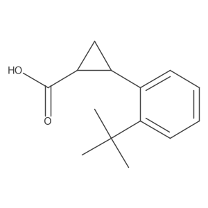 rac-(1R,2R)-2-(2-tert-butylphenyl)cyclopropane-1-carboxylic acid结构式