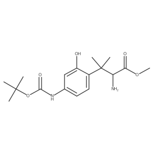 Methyl 2-amino-3-(4-{[(tert-butoxy)carbonyl]amino}-2-hydroxyphenyl)-3-methylbutanoate结构式