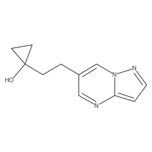 1-(2-{Pyrazolo[1,5-a]pyrimidin-6-yl}ethyl)cyclopropan-1-ol结构式
