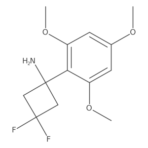 3,3-Difluoro-1-(2,4,6-trimethoxyphenyl)cyclobutan-1-amine Structure