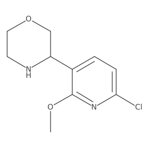 3-(6-Chloro-2-methoxypyridin-3-yl)morpholine结构式