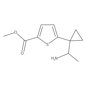 Methyl 5-[1-(1-aminoethyl)cyclopropyl]thiophene-2-carboxylate结构式