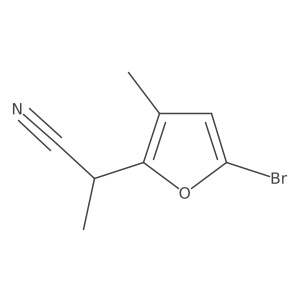 2-(5-Bromo-3-methylfuran-2-yl)propanenitrile结构式