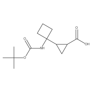 2-(1-{[(Tert-butoxy)carbonyl]amino}cyclobutyl)cyclopropane-1-carboxylic acid结构式