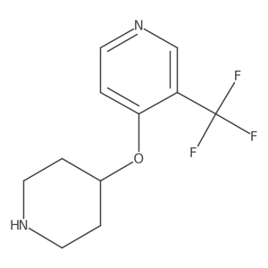 4-(Piperidin-4-yloxy)-3-(trifluoromethyl)pyridine结构式