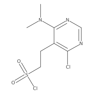2-[4-Chloro-6-(dimethylamino)pyrimidin-5-yl]ethane-1-sulfonyl chloride结构式